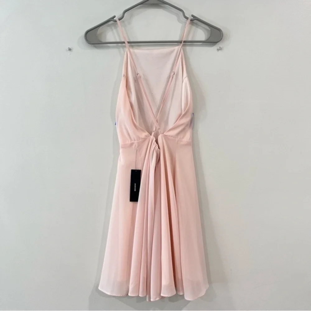 NWT Lulus Letter of Love Blush Pink Cross Cross Backless Skater Dress‎ SMALL